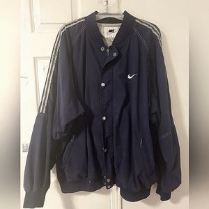 Nike vintage windbreaker bomber jacket 2XL Men navy blue